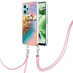 For Xiaomi Redmi Note 12 5G Global/Note 12 5G China Electroplating IMD TPU Phone Case with Lanyard(Dream Butterfly)
