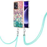 For Xiaomi Poco F5 5G / Redmi Note 12 Turbo Electroplating IMD TPU Phone Case with Lanyard(Colorful Scales)