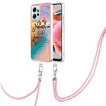 For Xiaomi Redmi Note 12 4G Global Electroplating IMD TPU Phone Case with Lanyard(Dream Butterfly)