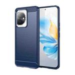 For Honor 100 Brushed Texture Carbon Fiber TPU Phone Case(Blue)