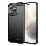For Honor X70i Brushed Texture Carbon Fiber TPU Phone Case(Black)