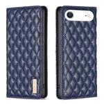 For iPhone 17 Air Diamond Lattice Magnetic Leather Flip Phone Case(Blue)