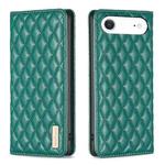 For iPhone 17 Air Diamond Lattice Magnetic Leather Flip Phone Case(Green)