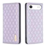 For iPhone 17 Air Diamond Lattice Magnetic Leather Flip Phone Case(Purple)
