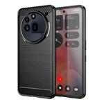 For Nothing Phone 3a Pro Carbon Fiber Brushed Texture TPU Phone Case(Black)