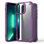 For iPhone 13 Pro Max Four-corner Glossy Shockproof Phone Case(Purple)