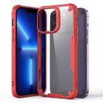 For iPhone 13 Pro Four-corner Glossy Shockproof Phone Case(Red)