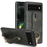 For Google Pixel 6 Pro Wristband Leather Back Phone Case(Green)