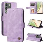 For vivo Y200 / V29e Global Skin Feel Life Tree Metal Button Leather Phone Case(Purple)