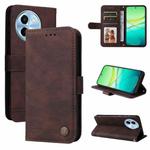 For vivo Y38 5G / T3x 5G Global Skin Feel Life Tree Metal Button Leather Phone Case(Brown)