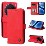 For vivo X200 Skin Feel Life Tree Metal Button Leather Phone Case(Red)