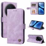 For vivo X200 Skin Feel Life Tree Metal Button Leather Phone Case(Purple)