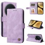 For vivo X200 Pro Skin Feel Life Tree Metal Button Leather Phone Case(Purple)