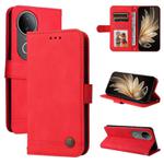 For vivo S20 Skin Feel Life Tree Metal Button Leather Phone Case(Red)