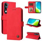 For vivo Y29s 5G / Y04 4G Skin Feel Life Tree Metal Button Leather Phone Case(Red)