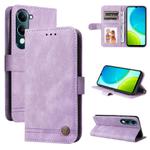For vivo Y29s 5G / Y04 4G Skin Feel Life Tree Metal Button Leather Phone Case(Purple)