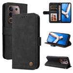 For vivo Y29 4G Skin Feel Life Tree Metal Button Leather Phone Case(Black)