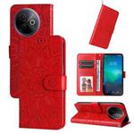 For vivo Y39 5G / Y300i Embossed Sunflower Leather Phone Case(Red)