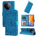 For vivo Y39 5G / Y300i Embossed Sunflower Leather Phone Case(Blue)