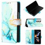 For Samsung Galaxy Z Fold5 5G PT003 Marble Pattern Flip Leather Phone Case(LS003)