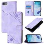 For iPod Touch 7 / 6 / 5 Skin-feel Embossed Leather Phone Case(Light Purple)