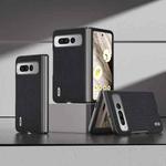 For Google Pixel Fold ABEEL Genuine Leather Luxury Series Phone Case(Black)