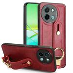 For vivo Y38 5G / Y200i 5G Wristband Leather Back Phone Case(Red)