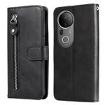 For vivo S20 Pro Fashion Calf Texture Zipper Leather Phone Case(Black)
