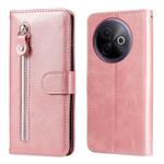 For vivo Y39 5G / Y300i Fashion Calf Texture Zipper Leather Phone Case(Rose Gold)
