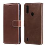 For Motorola Moto E6s Classic Calf Texture PU + TPU Horizontal Flip Leather Case, with Holder & Card Slots & Wallet(Brown)