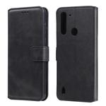 For Motorola Moto G8 Power Lite Classic Calf Texture PU + TPU Horizontal Flip Leather Case, with Holder & Card Slots & Wallet(Black)