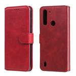 For Motorola Moto G8 Power Lite Classic Calf Texture PU + TPU Horizontal Flip Leather Case, with Holder & Card Slots & Wallet(Red)