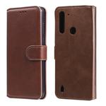 For Motorola Moto G8 Power Lite Classic Calf Texture PU + TPU Horizontal Flip Leather Case, with Holder & Card Slots & Wallet(Brown)