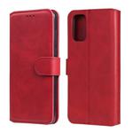 For OPPO A52 / A72 / A92 Classic Calf Texture PU + TPU Horizontal Flip Leather Case, with Holder & Card Slots & Wallet(Red)