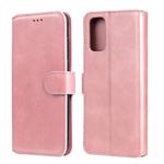 For OPPO A52 / A72 / A92 Classic Calf Texture PU + TPU Horizontal Flip Leather Case, with Holder & Card Slots & Wallet(Rose Gold)