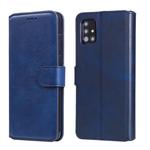 For Samsung Galaxy A51 5G Classic Calf Texture PU + TPU Horizontal Flip Leather Case, with Holder & Card Slots & Wallet(Blue)