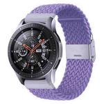 18mm Nylon Braided Metal Buckle Watch Band(Light Purple)