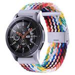 18mm Nylon Braided Metal Buckle Watch Band(Rainbow)