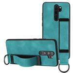 For Xiaomi Redmi Note 8 Pro Wristband Holder Leather Back Phone Case(Green)