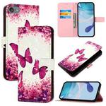 For iPod Touch 7 / 6 / 5 3D Painting Horizontal Flip Leather Phone Case(Rose Butterfly)