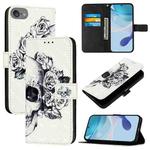 For iPod Touch 7 / 6 / 5 3D Painting Horizontal Flip Leather Phone Case(Skull)
