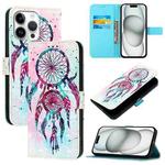 For iPhone 16 Pro Max 3D Painting Horizontal Flip Leather Phone Case(Color Drop Wind Chimes)