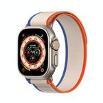 For Apple Watch SE 2023 44mm DUX DUCIS YJ Series Nylon Watch Band(Orange Beige)