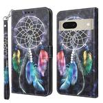 For Google Pixel 8 3D Painted Pattern Leather Phone Case(Colorful Dreamcatcher)