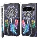 For Google Pixel 9 Pro 3D Painted Pattern Leather Phone Case(Colorful Dreamcatcher)