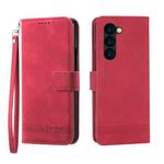 For Samsung Galaxy Z Fold5 Dierfeng Dream Line TPU + PU Leather Phone Case(Red)