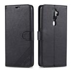 For OPPO A11x / A9(2020) AZNS Sheepskin Texture Horizontal Flip Leather Case with Holder & Card Slots & Wallet(Black)