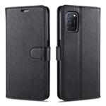 For OPPO A52 / A92 / A72 AZNS Sheepskin Texture Horizontal Flip Leather Case with Holder & Card Slots & Wallet(Black)