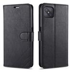 For OPPO A92s AZNS Sheepskin Texture Horizontal Flip Leather Case with Holder & Card Slots & Wallet(Black)