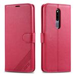 For OPPO F11 Pro AZNS Sheepskin Texture Horizontal Flip Leather Case with Holder & Card Slots & Wallet(Red)